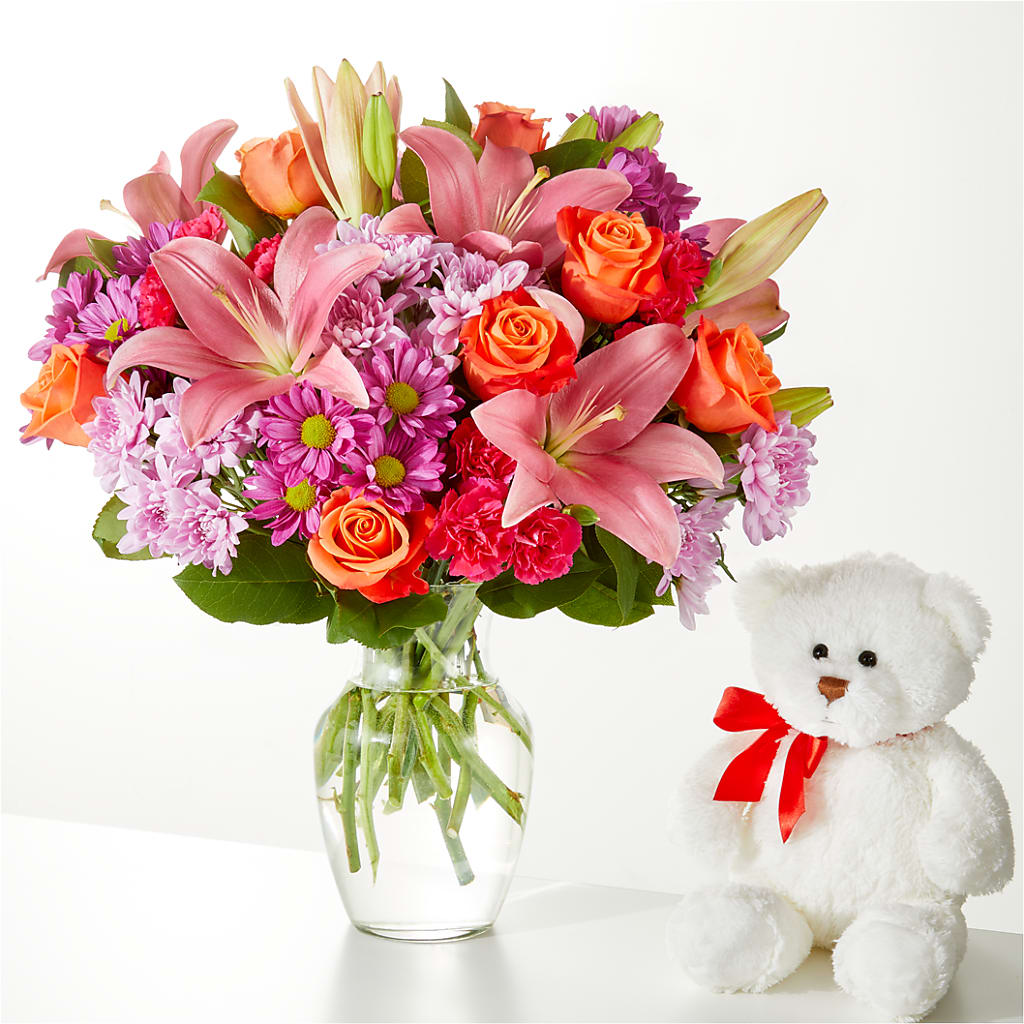 One and Only Bouquet and Bear Bundle – Valley Flower Shoppe, Waverly NY
