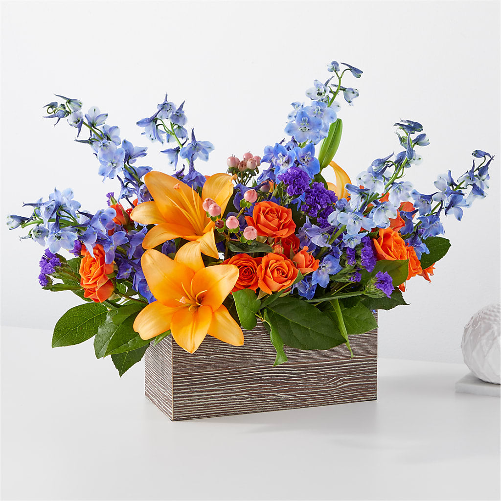 Radiant Citrus Box Bouquet – Valley Flower Shoppe, Waverly NY