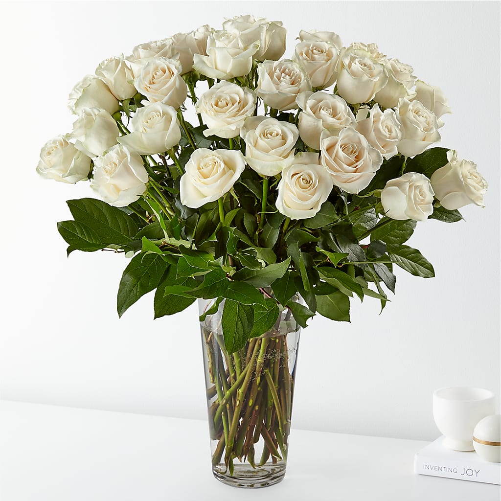 Long Stem White Rose Bouquet – Valley Flower Shoppe, Waverly NY