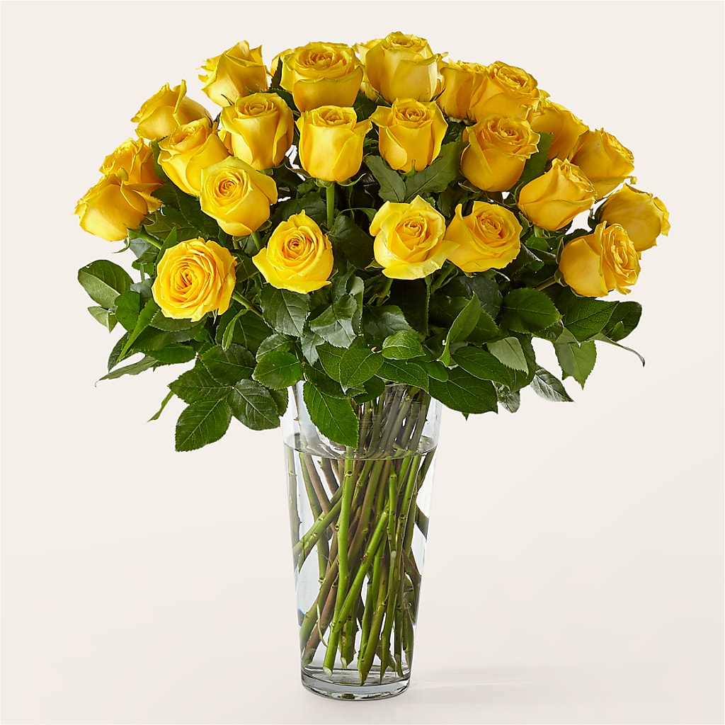 Long Stem Yellow Rose Bouquet – Valley Flower Shoppe, Waverly NY