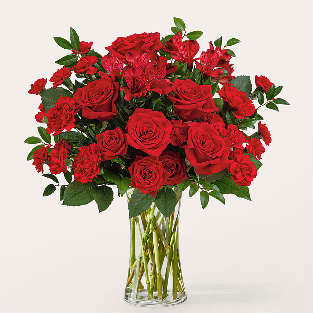 Brilliant Ruby Bouquet – Valley Flower Shoppe, Waverly NY