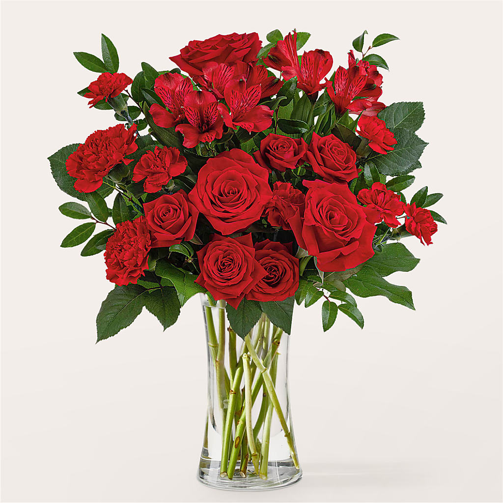 Brilliant Ruby Bouquet – Valley Flower Shoppe, Waverly NY
