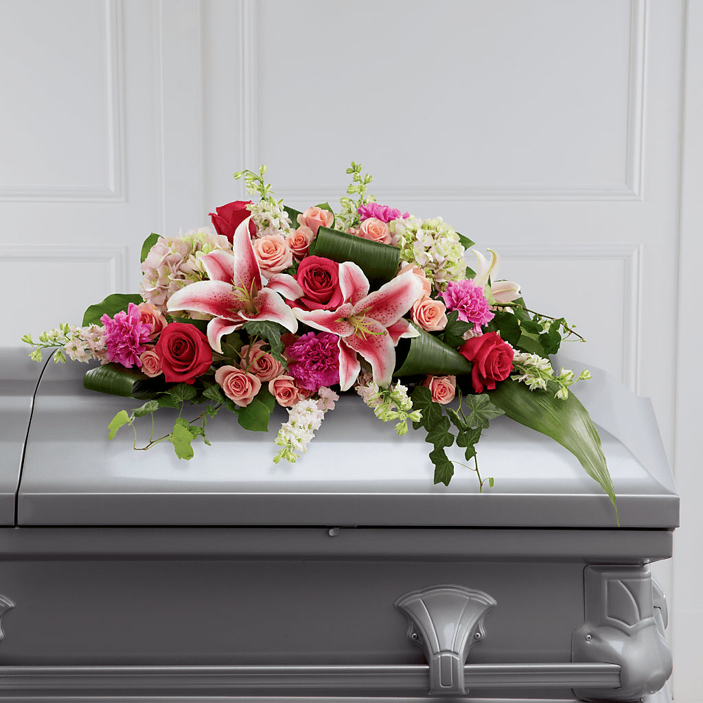 Splendid Grace Casket Spray – Valley Flower Shoppe, Waverly NY