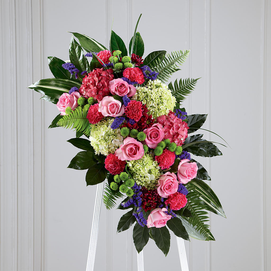 Refreshing Mix Standing Spray – Valley Flower Shoppe, Waverly NY