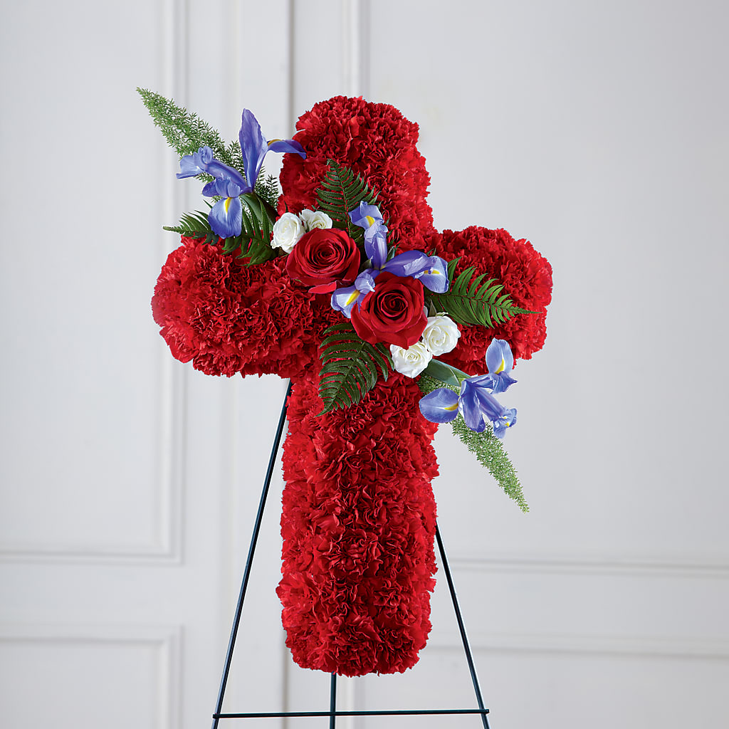 Faithful Hero Floral Cross – Valley Flower Shoppe, Waverly NY