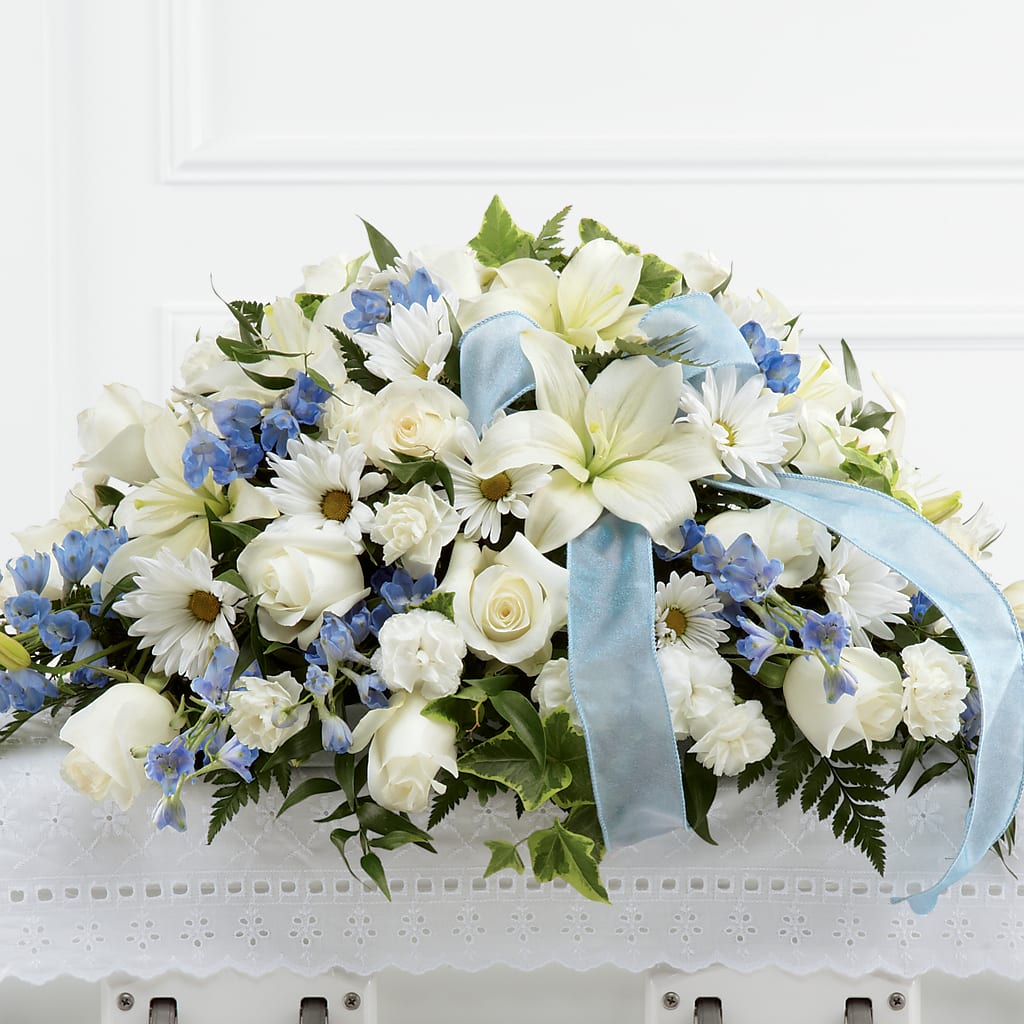 Tender Treasure Casket Spray – Valley Flower Shoppe, Waverly NY