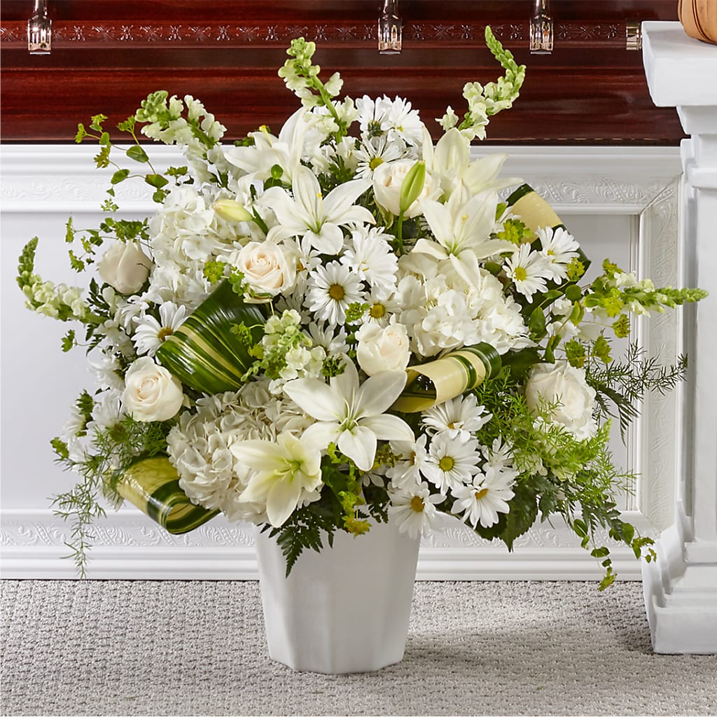 Thoughts of Tranquility Floor Basket – Valley Flower Shoppe, Waverly NY