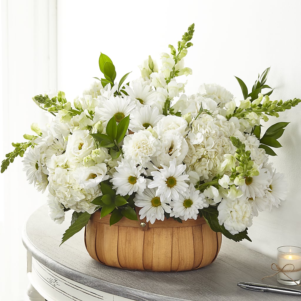 Pure Ivory Basket – Valley Flower Shoppe, Waverly NY