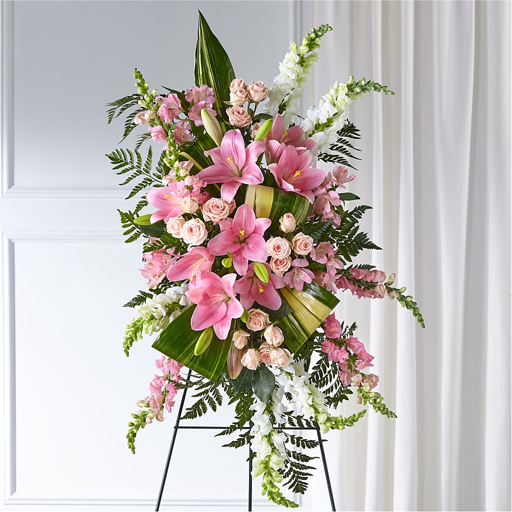 Elegant Embrace Standing Spray – Valley Flower Shoppe, Waverly NY
