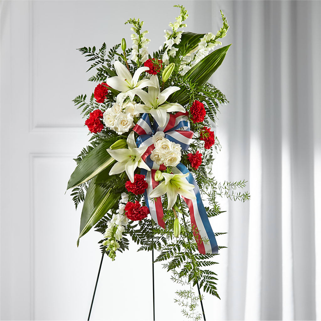 Stars of Life Standing Spray – Valley Flower Shoppe, Waverly NY