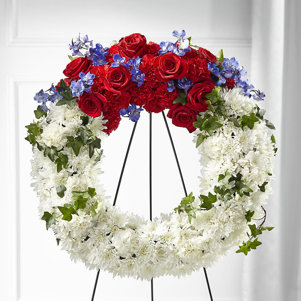 Patriotic Passion Wreath – Valley Flower Shoppe, Waverly NY