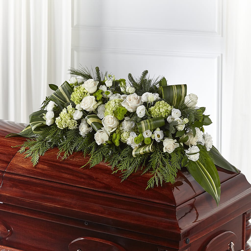 Hopeful Gesture Casket Spray – Valley Flower Shoppe, Waverly NY