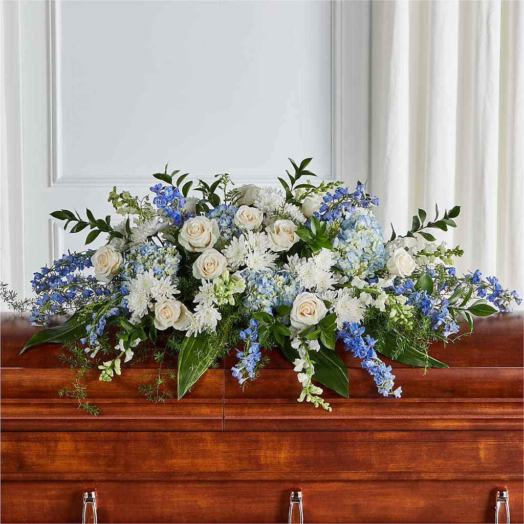 Timeless Essence Casket Spray – Valley Flower Shoppe, Waverly NY