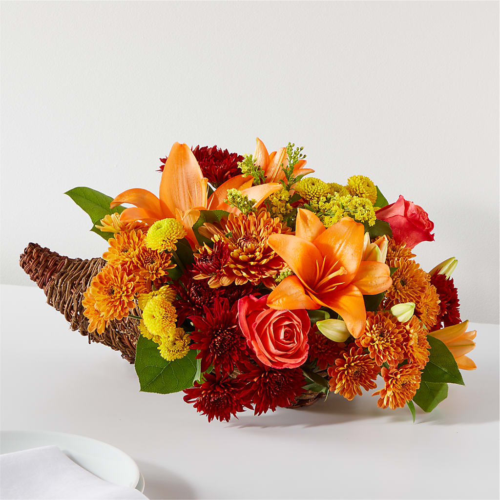Bouquet of Blessings Cornucopia – Valley Flower Shoppe, Waverly NY