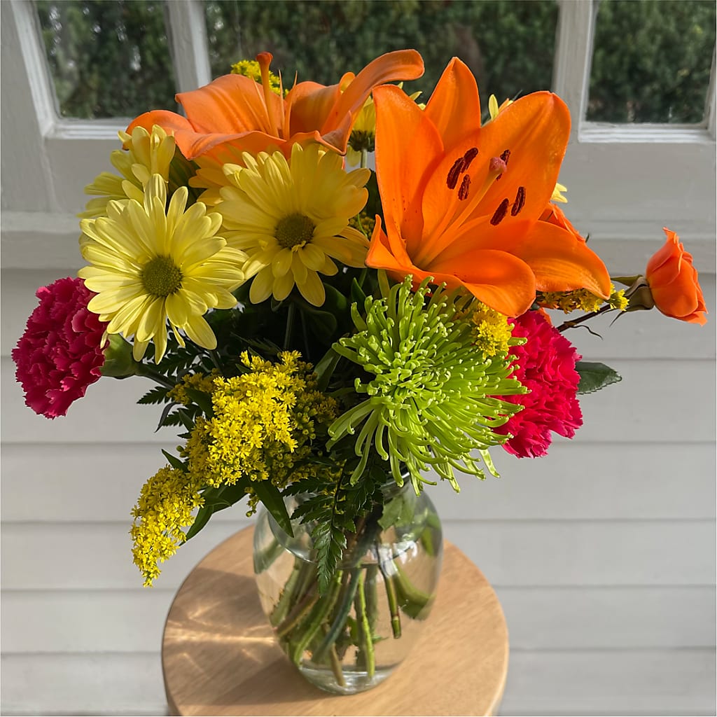 Bold & Bright – A Florist Original –  Valley Flower Shoppe, Waverly NY
