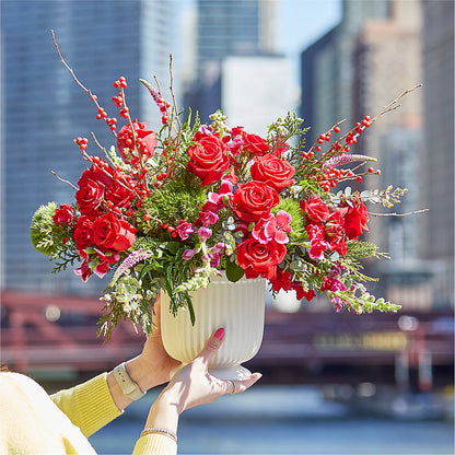 Big Red Bow Bouquet –  Valley Flower Shoppe, Waverly NY