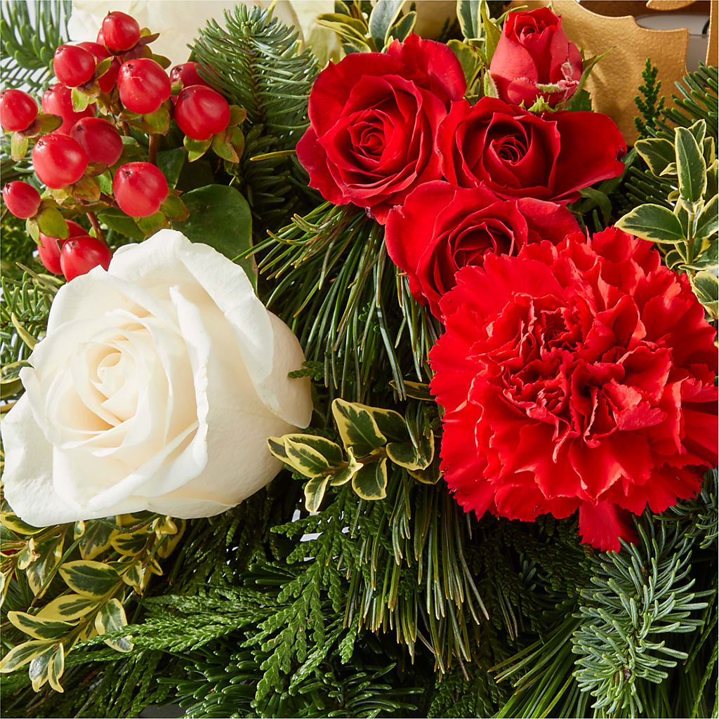 December Dreams Centerpiece –  Valley Flower Shoppe, Waverly NY
