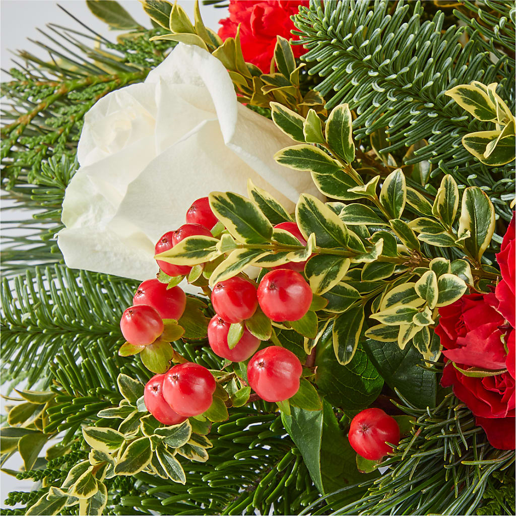 December Dreams Centerpiece –  Valley Flower Shoppe, Waverly NY