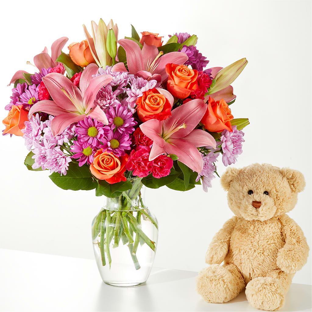 One and Only Bouquet and Bear Bundle –  Valley Flower Shoppe, Waverly NY