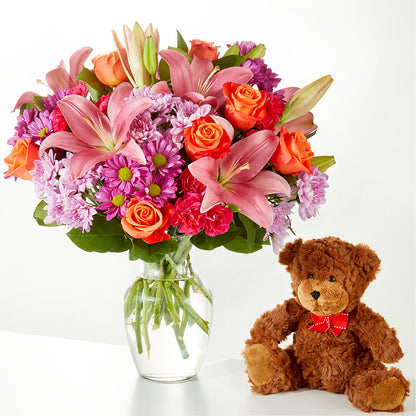 One and Only Bouquet and Bear Bundle –  Valley Flower Shoppe, Waverly NY