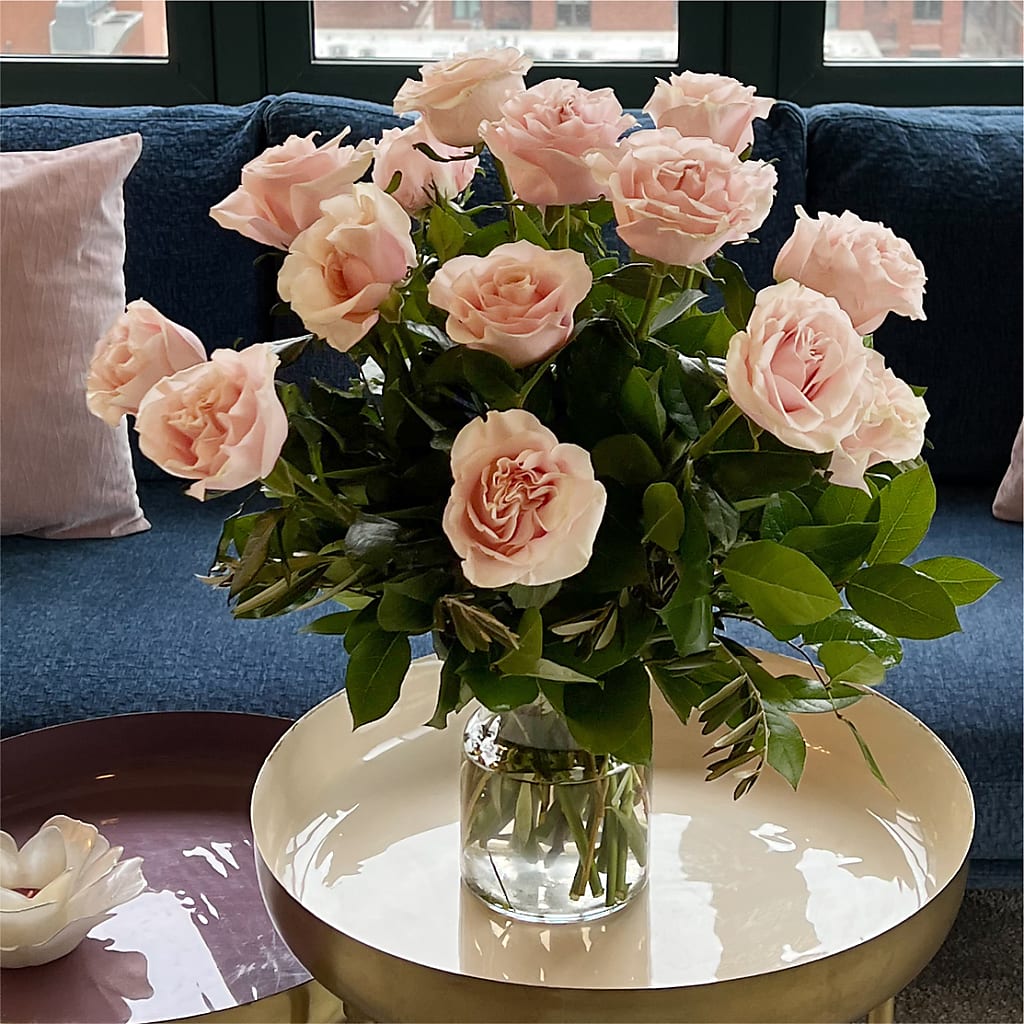 Long Stem Pink Rose Bouquet –  Valley Flower Shoppe, Waverly NY