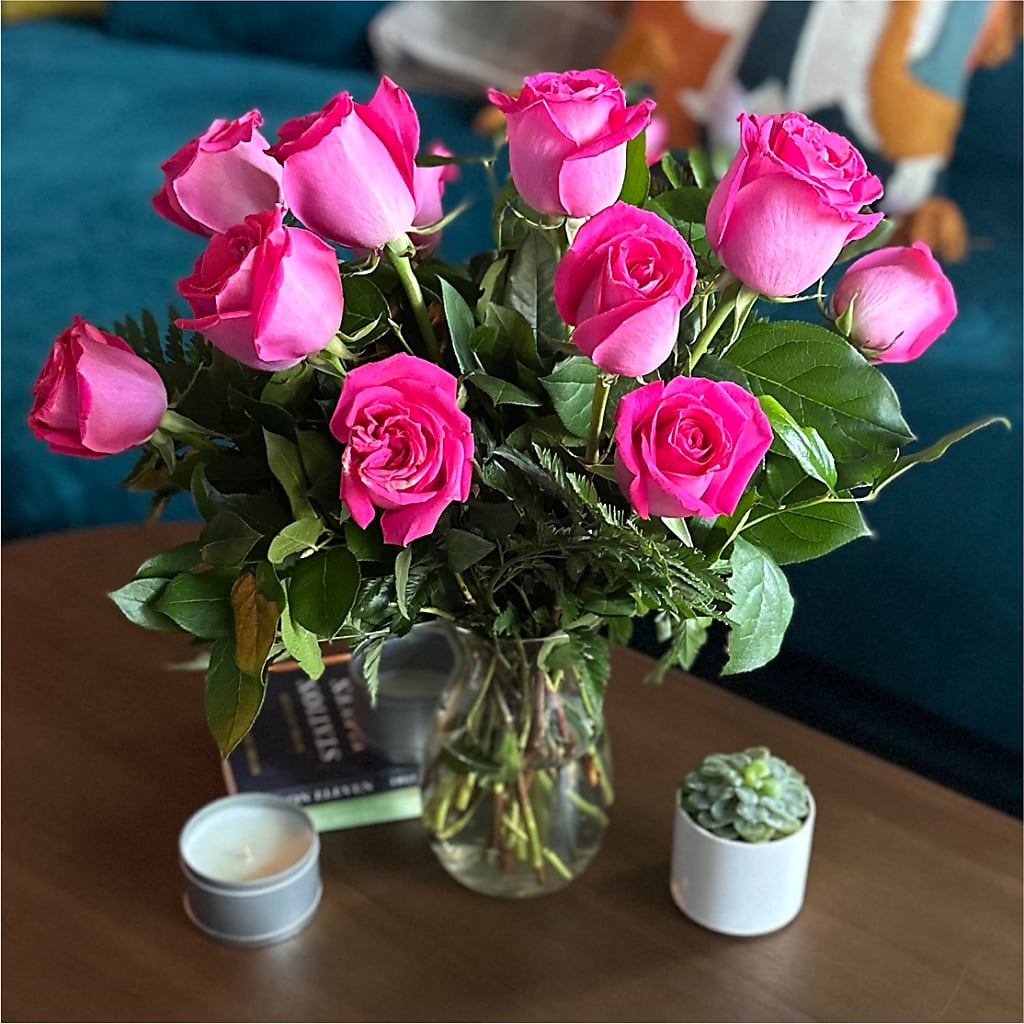 Long Stem Pink Rose Bouquet –  Valley Flower Shoppe, Waverly NY
