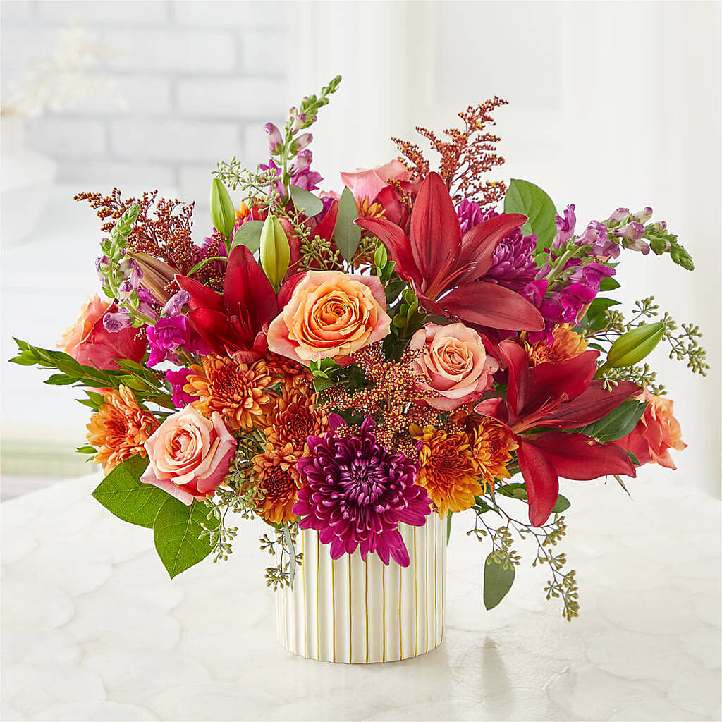 Burgundy Landscape Bouquet –  Valley Flower Shoppe, Waverly NY