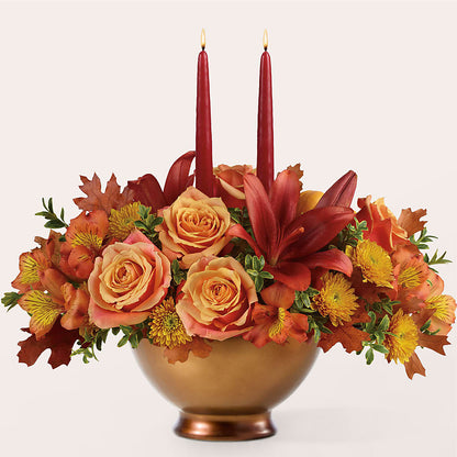 Harvest Table Centerpiece –  Valley Flower Shoppe, Waverly NY