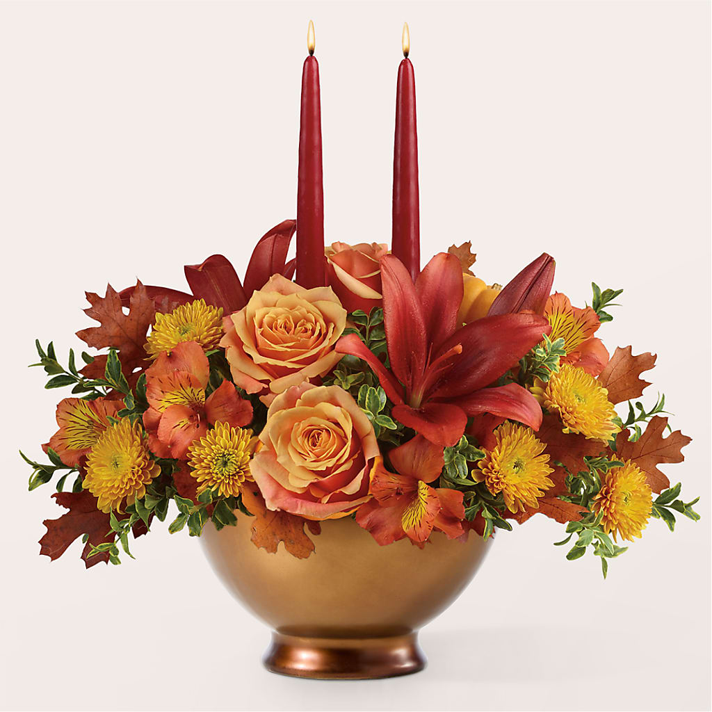 Harvest Table Centerpiece –  Valley Flower Shoppe, Waverly NY