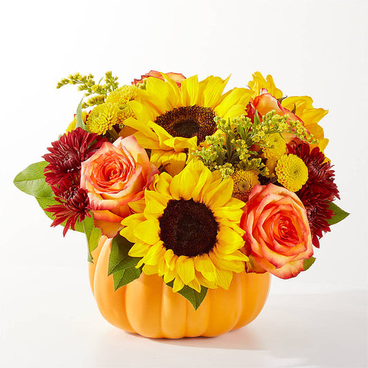 Golden Gourd Pumpkin Bouquet –  Valley Flower Shoppe, Waverly NY