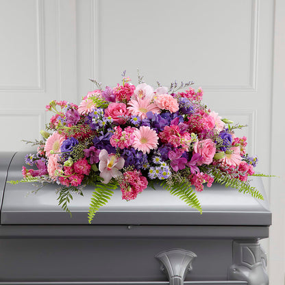 Glorious Garden Casket Spray –  Valley Flower Shoppe, Waverly NY