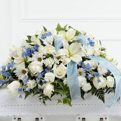 Tender Treasure Casket Spray –  Valley Flower Shoppe, Waverly NY