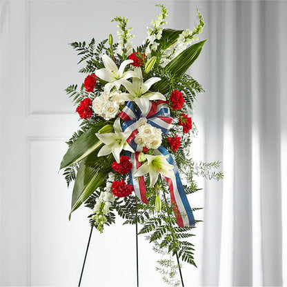 Stars of Life Standing Spray –  Valley Flower Shoppe, Waverly NY