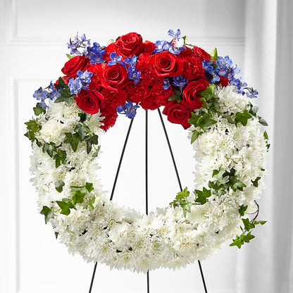 Patriotic Passion Wreath –  Valley Flower Shoppe, Waverly NY
