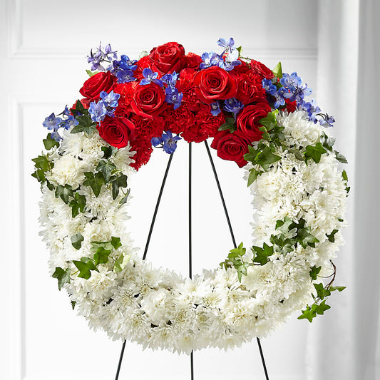 Patriotic Passion Wreath –  Valley Flower Shoppe, Waverly NY