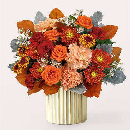 Merlot Bouquet with Ivory Vase –  Valley Flower Shoppe, Waverly NY