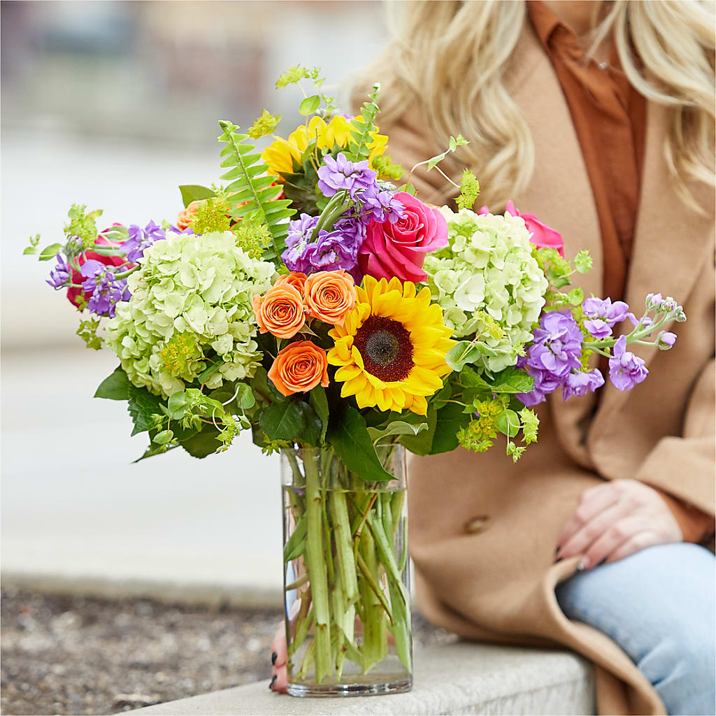 Vibrant Greetings Bouquet –  Valley Flower Shoppe, Waverly NY
