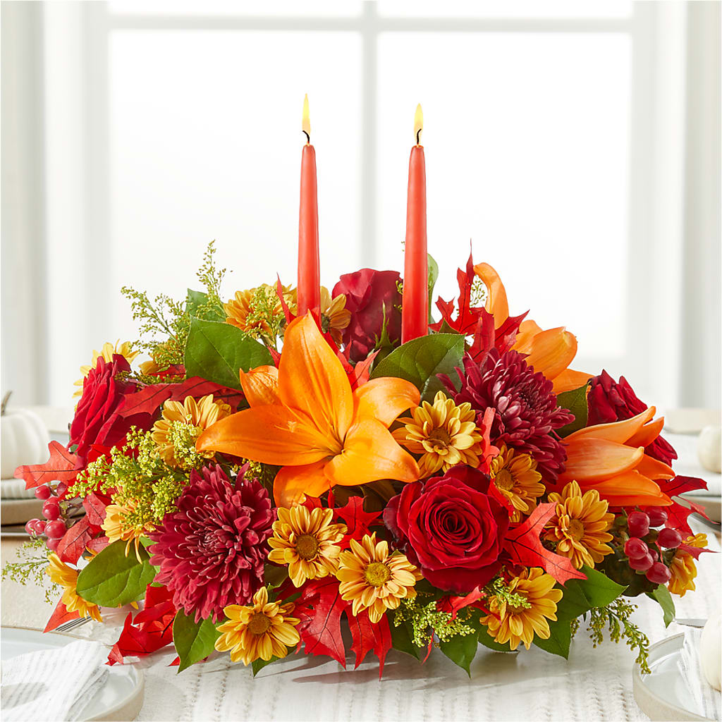 Autumn's Embrace Centerpiece –  Valley Flower Shoppe, Waverly NY