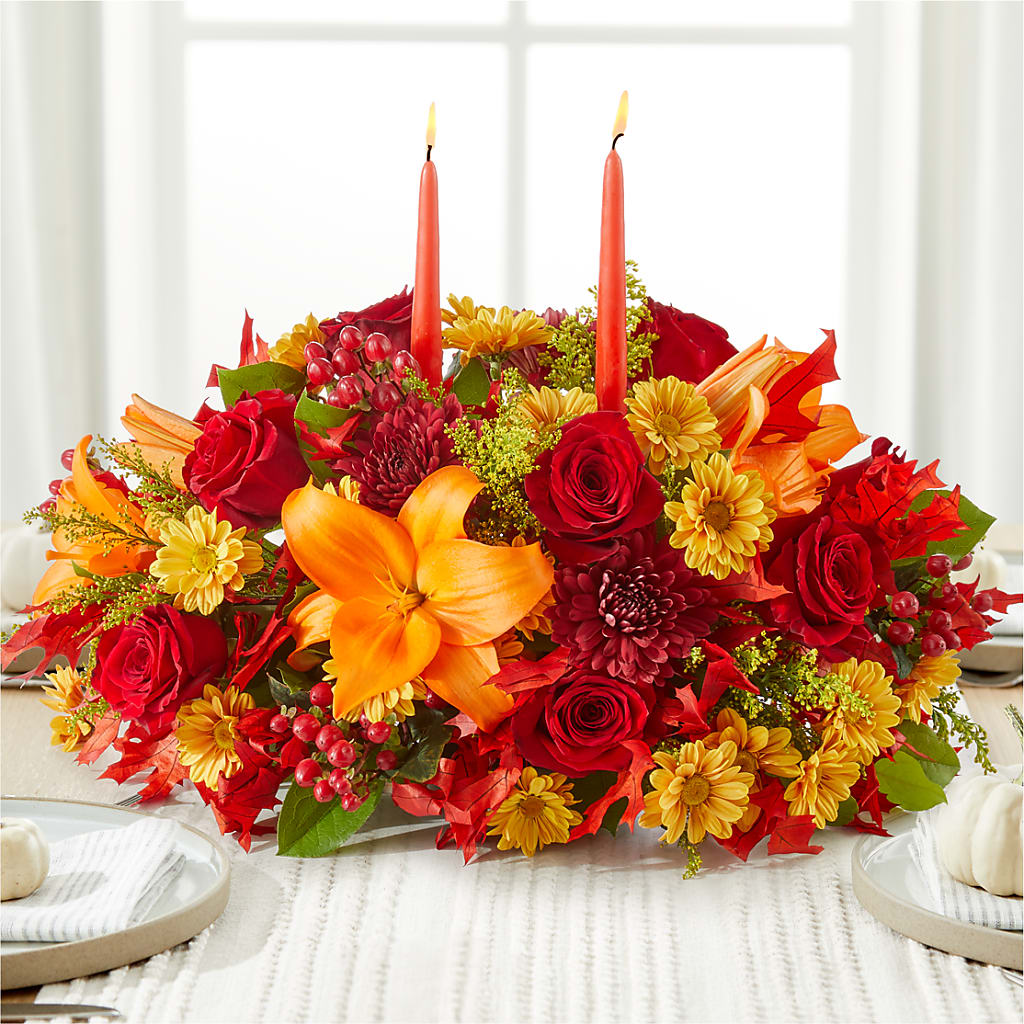 Autumn's Embrace Centerpiece –  Valley Flower Shoppe, Waverly NY