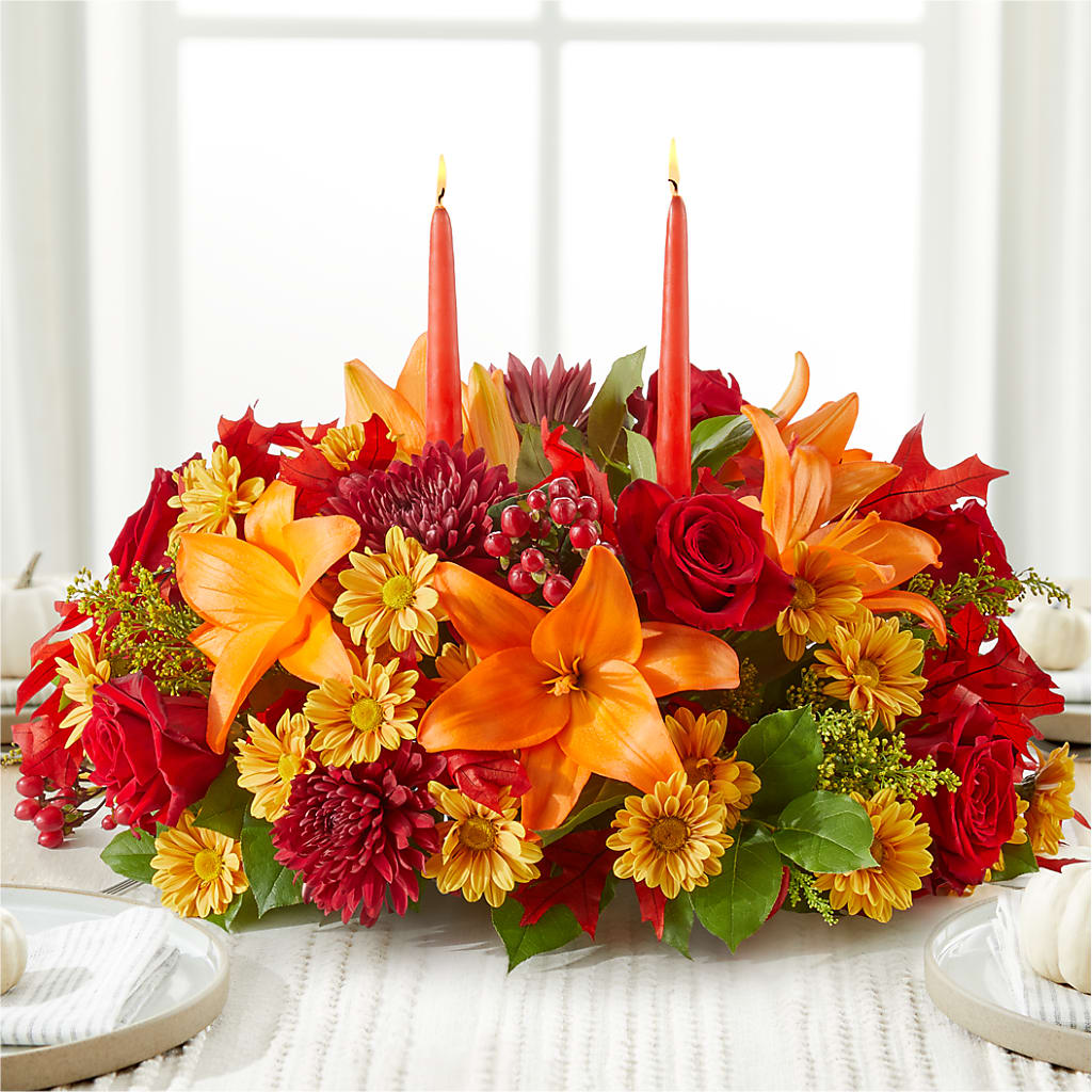 Autumn's Embrace Centerpiece –  Valley Flower Shoppe, Waverly NY