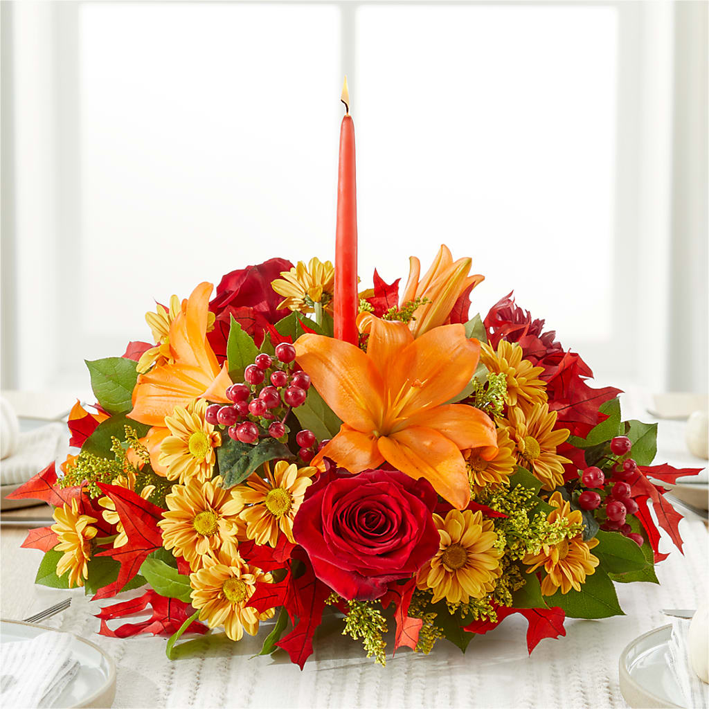Autumn's Embrace Centerpiece –  Valley Flower Shoppe, Waverly NY