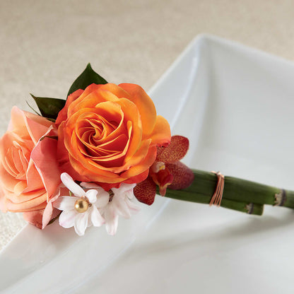 Sunset Dream Boutonniere –  Valley Flower Shoppe, Waverly NY