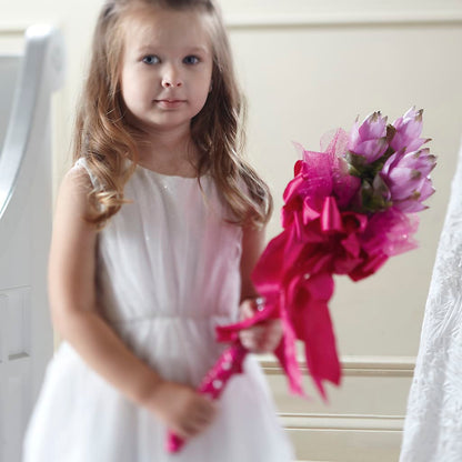 Sparkle Pink Flower Girl Bouquet –  Valley Flower Shoppe, Waverly NY