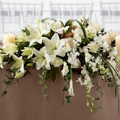 White Linen Arrangement –  Valley Flower Shoppe, Waverly NY