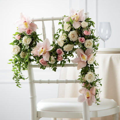 Orchid Rose Chair Décor –  Valley Flower Shoppe, Waverly NY